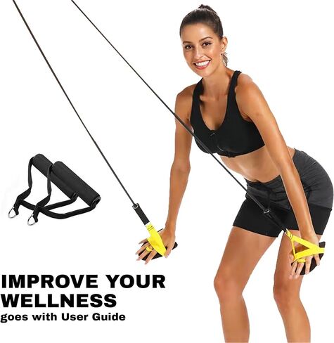 Swimming Resistance Band Set with Hand Paddles Handles Exercise Workout Bands for Women Men 1.2m Stretch Cord in Kuwait