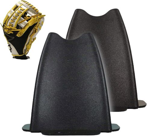 Baseball Glove Stand Vertical Holder for Fielder's Gloves and Catcher's Mitt - 2-pack Black in Saudi Arabia