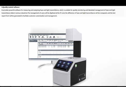 Transmission Hazemeter ASTM D1003 Haze Meter with Light Source 400nm to 700nm Measuring Aperture Φ8mm Standard ASTM & ISO for Glass Plastic Film Screen Test in Kuwait