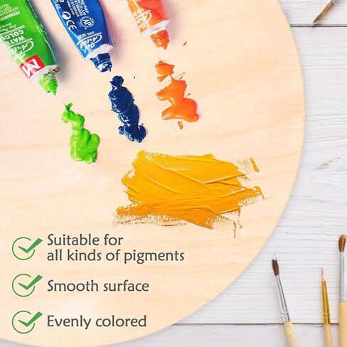 ألواح خشبية غير مكتملة للطلاء ، لوحات فنية متميزة للحرف اليدوية ، ألواح القماش الخشبية 10pack من الاستوديو 3/4 "، لوحات مهد عميقة للفن ، الحرف ، الحرق (الجولة -10 سم) in Kuwait