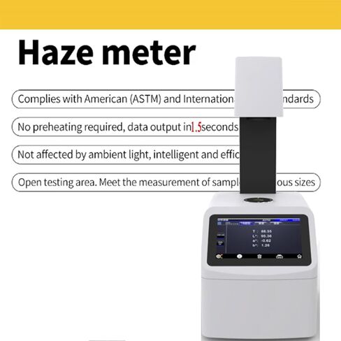 Light Transmittance Meter Digital Haze Measurement with Light Source 400nm to 700nm Measuring Aperture Φ20mm for Glass Film Screen Plastic Test Double ASTM & ISO Standard in Saudi Arabia