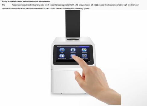 Light Transmittance Meter Digital Haze Measurement with Light Source 400nm to 700nm Measuring Aperture Φ20mm for Glass Film Screen Plastic Test Double ASTM & ISO Standard in Saudi Arabia