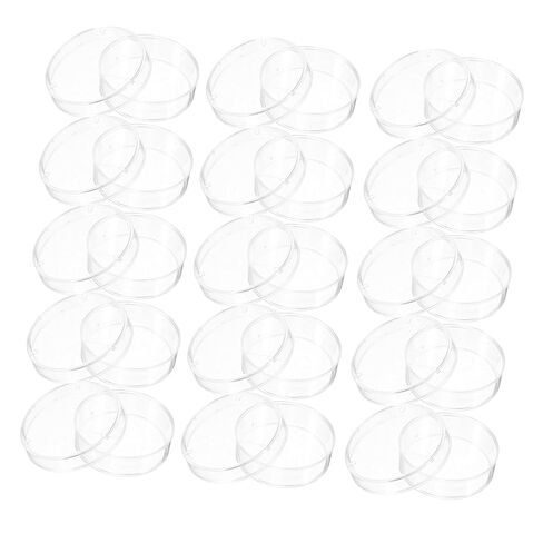 Amosfun 30pcs خلية ثقافة الخلية مختبر Petri Petri Laboratory Petri Tray Cell Cell Certic Petri Dire Actue Cinious Agar Dish Petri Dish Lab Dish Plastic Plastic in Kuwait