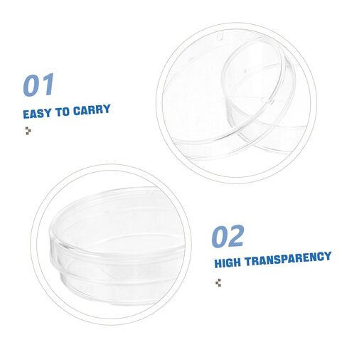 Amosfun 30pcs خلية ثقافة الخلية مختبر Petri Petri Laboratory Petri Tray Cell Cell Certic Petri Dire Actue Cinious Agar Dish Petri Dish Lab Dish Plastic Plastic in Kuwait