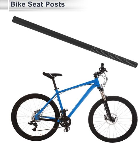 1 Pc Universal Bike Seat Posts Lightweight 22.2x500mm Bike Saddle Post Seat Tube Matte Black Carbon Fiber in Saudi Arabia