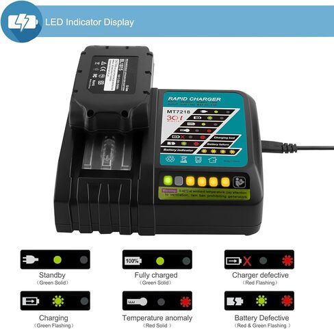 2 حزمة BL1850B 18 فولت 5.0AH بديل للبطارية Makita 18V متوافق مع Makita BL1860 BL1820 1830B 1840B 1850B ، تناسب شواحن Makita 18V الأصلية 18V in Kuwait