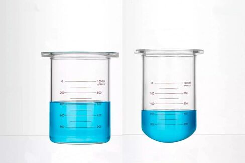 1000mL Flat/Round Bottom Glass Open Reactor Flask - Single-Layer Glass Reactor with Scale for Laboratory Use(1000mL Type A) in Saudi Arabia