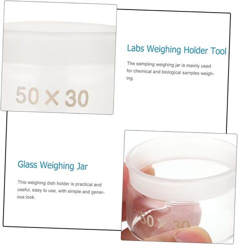 Gleavi 3pcs الزجاج الذي يزن الزجاج مع أداة التجربة المختبرية منخفضة وعالية الشكل in Saudi Arabia
