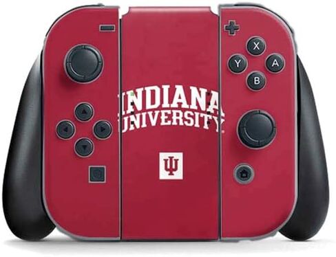 Skinit Decal Gaming Skin Compatible with Nintendo Switch (2017-2021) Joy-Con Controller - Officially Licensed Indiana University Hoosier Army Design in Saudi Arabia