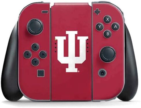 Skinit Decal Gaming Skin Compatible with Nintendo Switch (2017-2021) Joy-Con Controller - Officially Licensed Indiana University Hoosier Army Design in Saudi Arabia