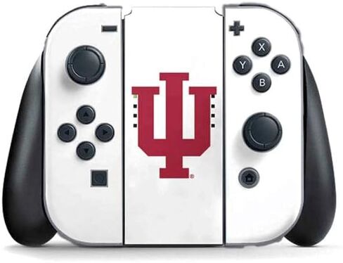 Skinit Decal Gaming Skin Compatible with Nintendo Switch (2017-2021) Joy-Con Controller - Officially Licensed Indiana University Hoosier Army Design in Saudi Arabia