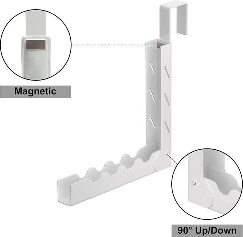 Over The Door Hooks Hanger Fit Up to 1 3/4 Inch Optimal, Foldable Over The Door Clothes Drying Rack for Laundry Bathroom Bedroom (White 2 Pack) in Saudi Arabia