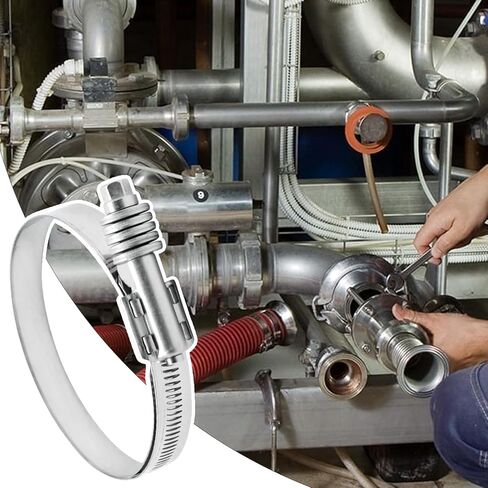 2 Pack Heavy Duty Worm Hose Clamps, 2 3/4 Inch-3 3/5 Inch (70-92 MM) Adjustable Range T-Bolt Hose Clamp for Tightening Pipes Hoses in Various Applications in Saudi Arabia