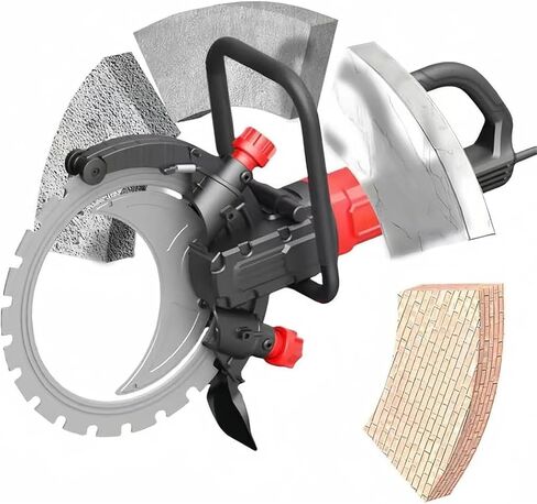 Concrete Ring Saw, Stone Cutting Machine, 30 Cm Wall Groove Cutting Machine, Electric Slotting Machine, Dust-free Slotting Function, Suitable for Concrete, Marble () in Saudi Arabia