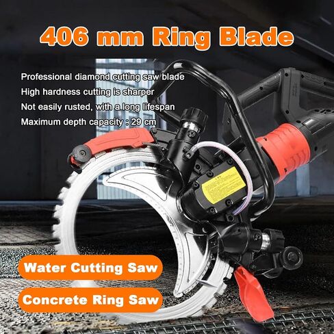 Electric Concrete Ring Saw, Wall Slotting Cutting Machine, Wet Water Supply Concrete Wall Slotting Saw, Dust-free Cutting, Suitable for Reinforced Concrete, Stone, Granite in Saudi Arabia