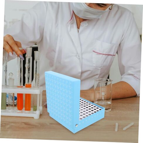 Pretyzoom 100 Hololes Microcentrifuge Tube Box for Freezer Storage Tube Tube Tube Storage Bin Lid PRP Caps Caps Caps Fryzer in Kuwait