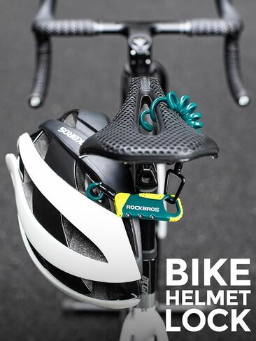 ROCKBROS Motorcycle Helmet Lock, Lightweight Bike Helmet Lock, Resettable Motorcycle Locks Anti Theft, 47.2 inch/121 cm Universal Locks for Helmets, Bicycle, Luggage in Saudi Arabia