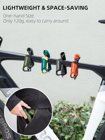 ROCKBROS Motorcycle Helmet Lock, Lightweight Bike Helmet Lock, Resettable Motorcycle Locks Anti Theft, 47.2 inch/121 cm Universal Locks for Helmets, Bicycle, Luggage in Saudi Arabia