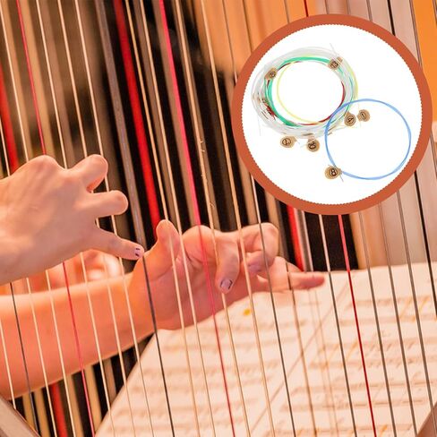 TOYANDONA 15pcs Lyre Strings Replacement Lightweight Instrument Strings for Harp for Beginners Professionals Crisp Sound Easy Installation Musical Accessory in Saudi Arabia