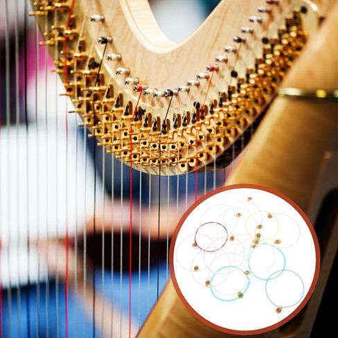TOYANDONA 15pcs Lyre Strings Replacement Lightweight Instrument Strings for Harp for Beginners Professionals Crisp Sound Easy Installation Musical Accessory in Saudi Arabia