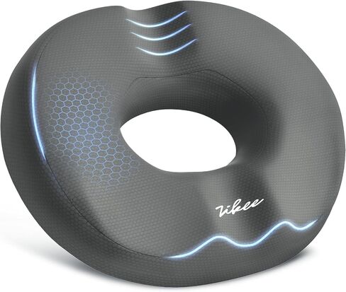 ZIKEE Dual U-Shaped Donut Pillow for Tailbone Pain, Hemorrhoid Pillow for Sitting with Pressure Relief Hole & Slope Design, Donut Seat Cushion for Coccyx, Postpartum & Post Surgery Sitting Relief in Saudi Arabia