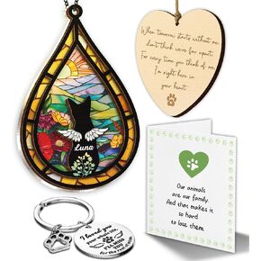 6 "Angel Dog Memorial Suncatcher ، زخرفة تذكارية للحيوانات الأليفة المحفورة ، سلسلة مفاتيح تعاطف الحيوانات الأليفة ، فقدان بطاقة تعاطف الحيوانات ، هدية خسارة الكلب قوس قزح ، Hello Hello Hellest Wovidbye PS190 in Kuwait