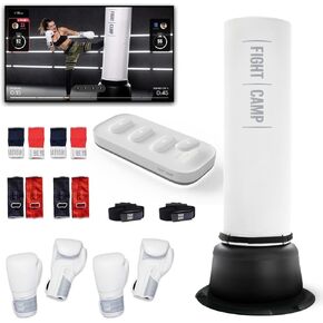 FightCamp Fitness Tracker & Free Standing Punching Bag for Adults, Motion Sensors, Boxing Gloves, Boxing Wraps, Ankle Support Wraps & Punching Bag Stand - 67 inches, 350 lb in Saudi Arabia