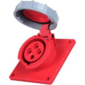 IP67 waterproof oblique concealed industrial socket 4 cores 16A/32A aviation male and female docking 380V(16A concealed inclined seat set) in Kuwait