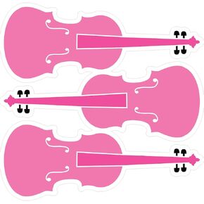 CafePress Viola Player Pink Music Large Die Cut Sticker, 8.75" x 8.75" Glossy Finish in Saudi Arabia