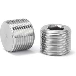 NPT Hexagonal NPT1/8 1/4" 3/8" 1/2" 304 Stainless Steel Hexagonal Pneumatic Fitting Plug End Cap 1Pcs(10PCS NPT 1l8) in Saudi Arabia
