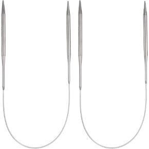 HARFINGTON 2pcs Circular Knitting Needles 15.75" Stainless Steel US 10.75/7.0mm Knitting Needles 4.33" for Fast Knitting Tip to Tip Sweater Sleeves Neckline Scarves Necklaces in Kuwait