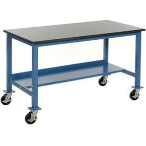 72 x 36 in. Phenolic Resin Safety Edge Mobile Laboratory Bench - Blue in Kuwait