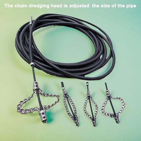 سلسلة صرف المجاري المرنة ، 2025 أداة صيانة أنابيب PVC متعددة الأغراض ، تجريف الكابلات الدوارة من نوع الدفع ، تلوث الزيت في كتل خطوط الأنابيب أداة الحفر لنسخ 16 مم ربيع in Saudi Arabia