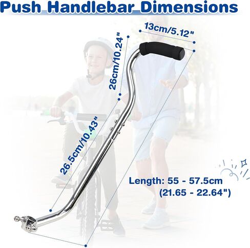 ZUKKA Kids Bike Training Push Handle Safety Trainer Handle Balance Push Bar Kids Bike Learning Handle Push Bar لدراجات الأطفال in Saudi Arabia
