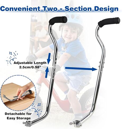 ZUKKA Kids Bike Training Push Handle Safety Trainer Handle Balance Push Bar Kids Bike Learning Handle Push Bar لدراجات الأطفال in Saudi Arabia