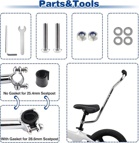 ZUKKA Kids Bike Training Push Handle Safety Trainer Handle Balance Push Bar Kids Bike Learning Handle Push Bar لدراجات الأطفال in Saudi Arabia