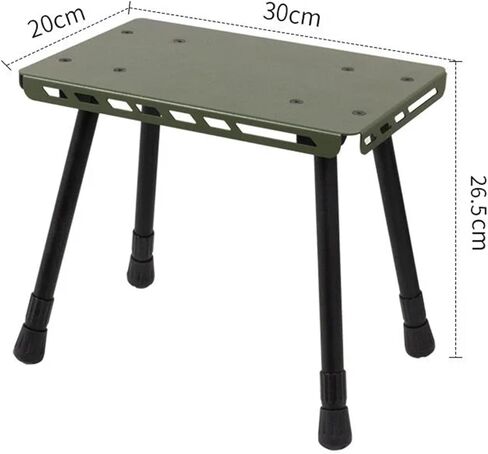 2 in 1 Camping Aluminum Alloys Folding Small Chair Folding Table Stool Outdoor Practical Small Table for Camping Picnics(Green) in Saudi Arabia