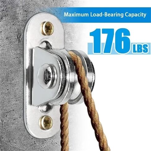 2/4PCS Stainless Steel Pulley Block Kit Silent Pulley Heavy Duty Fixed Pulley Detachable Loading 176Lb Lifting Wheel Moving Tool(2pcs) in Saudi Arabia
