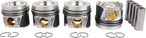 Pistons + Rings Set for Jetta Golf Passat لـ Audi A3 2.0 TDI CJAA 03L107065M 028PI00129000 in Saudi Arabia