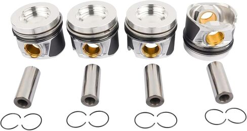 Pistons + Rings Set for Jetta Golf Passat لـ Audi A3 2.0 TDI CJAA 03L107065M 028PI00129000 in Saudi Arabia