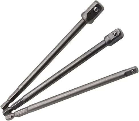8PCS Set of Electric Screw Wind Batch Conversion Joint Transfer Rod 1/2 Screwdriver Square Head 3/8 1/4 Hexagonal Rod in Saudi Arabia