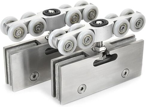 KAK Stainless Steel Glass Hanging Wheels 100KG Glass Sliding Door Rollers Bedroom Meeting Room Wardrobe Door Roller Wheels in Saudi Arabia