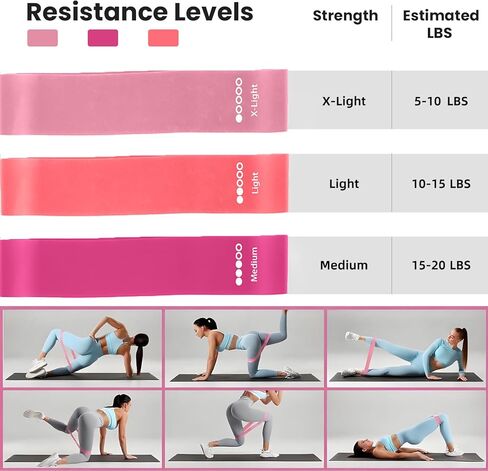 ملحقات لوحات بيلاتيس مع نطاقات المقاومة ، مجموعات بيلاتيس ، مجموعة بيلاتيس بولاتيس مصلحة مجموعة 5 في 1Multifunctional Pilates Essentials Kit للنساء (الوردي) in Kuwait