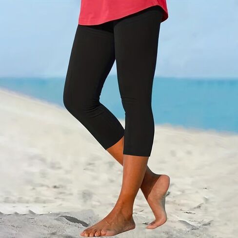 طماق كابري للنساء 2024 الصيف خفيفة الوزن مريح الجوارب عالية الخصر مريح بتجريب يوجا كابريس سراويل in Kuwait