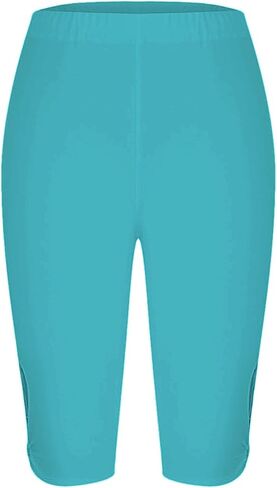 Capri Leggings for Women Knee Length Comfy Lightweight Summer Soft Cut Out Lounge High Waisted Beach Capri Yoga Pants in Kuwait