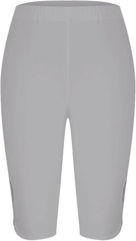 Capri Leggings for Women Knee Length Comfy Lightweight Summer Soft Cut Out Lounge High Waisted Beach Capri Yoga Pants in Kuwait