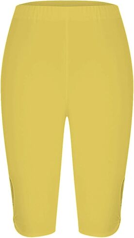 Capri Leggings for Women Knee Length Comfy Lightweight Summer Soft Cut Out Lounge High Waisted Beach Capri Yoga Pants in Kuwait