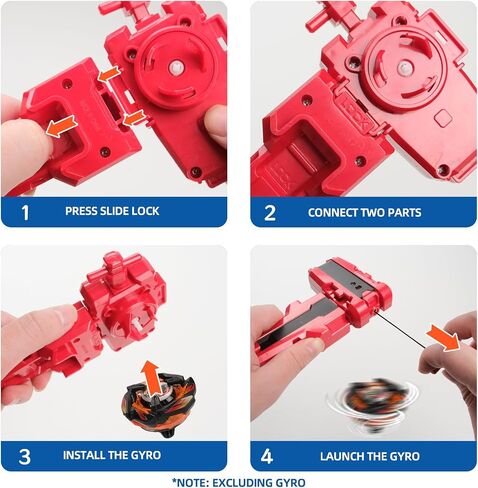 2 Pack X String Launchers, X Winder Launcher with Grip, Two Launch Mode, Only Work with X Right Spinning Top(Red+Black) in Kuwait