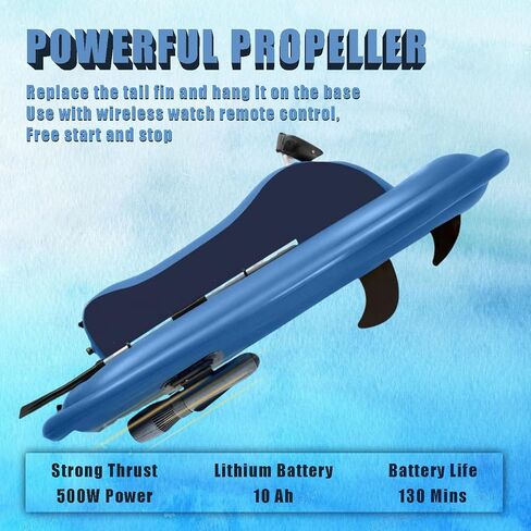 Electric Jet Boat with Dual Safety Fins & Optional Scooter - 3-7Km/h Speed, 130Min Runtime, 3.5H Quick Charge, 40M Depth Rating for Snorkeling (Onlyboat) in Saudi Arabia