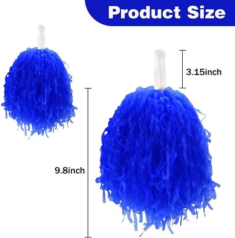 Pom Poms Cheerleading, Plastic Pompoms Cheerleader Accessories for Girls, Basketball Football Team Cheerleading Dance, Spirit Sticks and Cheerleading Performance Essentials 40 Grams Weight Each in Saudi Arabia